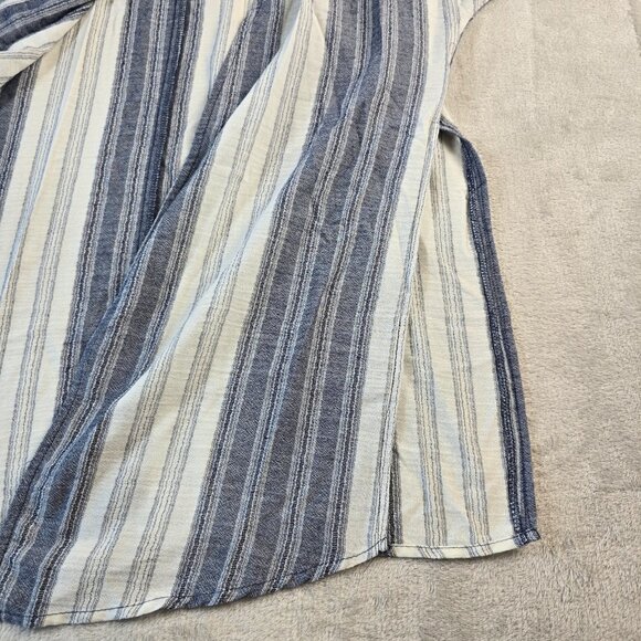 Maurices Cover Up Women Small Gray Beige Stripes Swimsuit Coverup Beach Summer - Picture 7 of 11